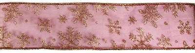Schneeband, lila, 6,5 cm x 10 m, mit Draht