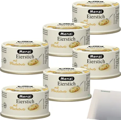 Produktbild von Menzi Eierstich mit Muskatnote 6er Pack (6x125g Dose) + usy Block