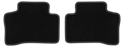 Image de Tapis arrière en moquette pour Mercedes EQC N293 2019- (SUV) – 2 pièces, noirs, sur mesure – Wielganizator LUX – version W1054