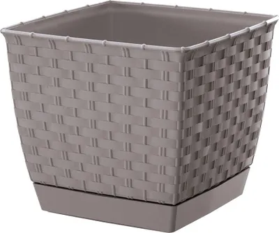 Produktbild von Prosperplast 3.8l Ratolla  Collection 19x19x15.9 Cm Blumentopf Silber  Silber One Size