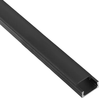 Produktbild von A15 LED Profil Schwarz 2m Abdeckung schwarz