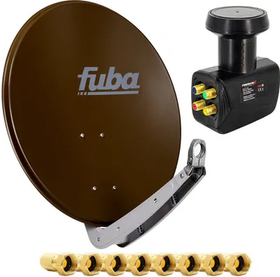 Produktbild von Fuba DAA 650 B Parabolantenne Aluminium Braun PremiumX Quad LNB 8x F-Stecker