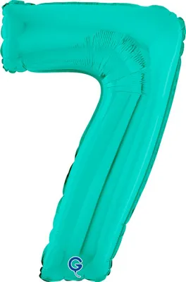 Produktbild von Riesenzahl Folienballon 26"/66cm | Tiffany Zahl: 7