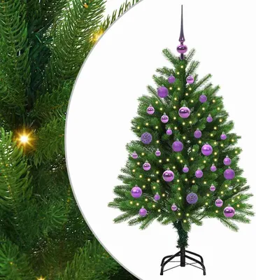 Obrázok produktu pre Vianočný stromček s 150 LED-i so stojanom Zelená 120 cm PE