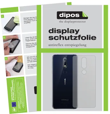 Produktbild von 2x Schutzfolie für Nokia 7.1 Rückseite matt Displayschutzfolie Display Schutz
