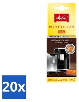Produktbild von 20 x Melitta Perfect Clean Reinigungstabletten für Kaffeevollautomaten - Vorteilspackung - 20 Stücke