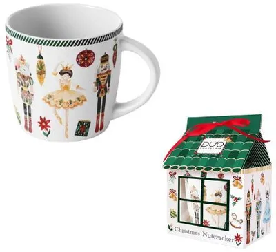 Obrázok produktu pre Porcelánový hrnček vo vianočnej darčekovej krabičke Luskáčik