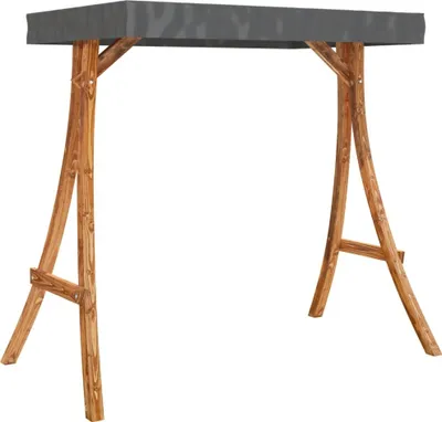 Produktbild von vidaXL Schaukelgestell mit Dach Anthrazit Bugholz mit Teak-Finish
