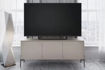 Zdjęcie produktu dla Szafka RTV stolik pod telewizor komoda 150 cm Sonatia metalowe nogi GLAMOUR