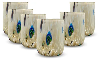 6 Wassergläser mundgeblasen, handgefertigt, 300 ml, Eterea