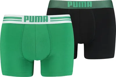 Productafbeelding van PUMA heren boxershorts met logo, groen, maat L (EU)
