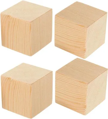 Produktbild von Houten Verstelbare Verhogers für Tisch, Stuhl und Bett, 4 Stück, 5 cm, Holz, für stabiles Heben ohne Werkzeug.