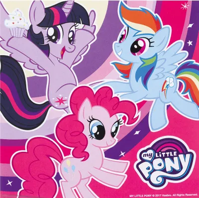 Produktbild von My Little Pony Rainbow Sparkle Servietten 20 Stk. 33x33 cm