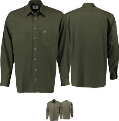 Produktbild von Jagdhemd hemd jäger Hemd Langarm Hemd, Farbe:Dunkelgrün, Größe:3XL