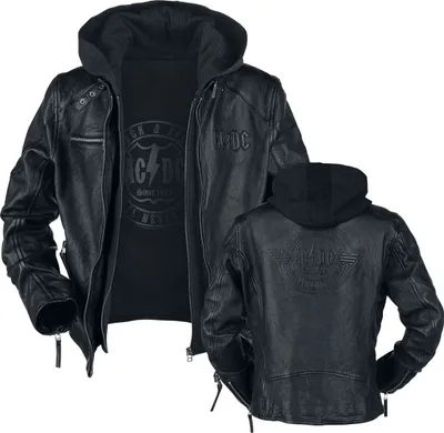 Produktbild von AC/DC Lederjacke Herren Rock & Roll - Will Never Die schwarz XXL