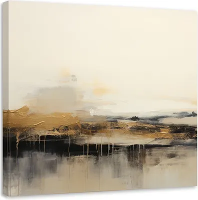 Produktbild von Leinwandbild Modern Abstrakt Beige 50x50 Feeby Beige bild für die wand bereit zum aufhängen