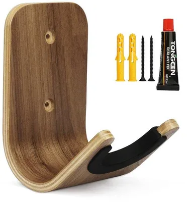 Produktbild von Holzwandgitarrenhänger mit doppeltem Befestigungssystem