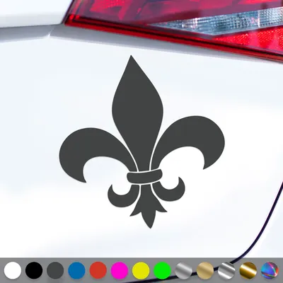 Produktbild von PantherPixel Lilie Aufkleber Fleur De Lis Lys Florenz Decor Sticker Auto Geschenkidee Farbe Dunkelgrau