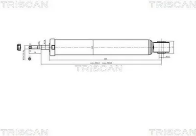Produktbild von TRISCAN Stoßdämpfer Hinten Links Rechts 870529201