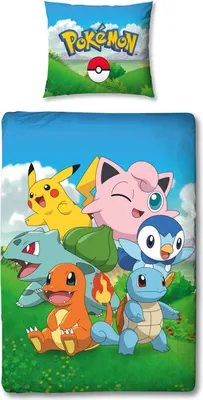 Produktbild von Character World Ltd. Bettwäscheset Pokeball, 100% Baumwolle, Wendemotiv (2 Designs), 2-teilig, 135x200 cm, 80x80 cm, schadstoffgeprüft