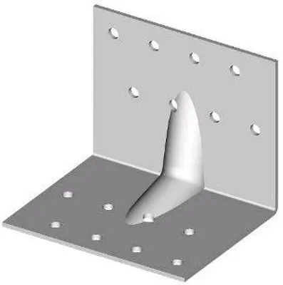 Produktbild von Winkel mit Verstärkung 05-12, 70x70x90 ZAR - Packung mit 1