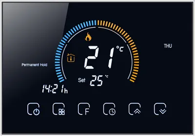 Produktbild von Smart Digital Raumthermostat Programmierbarer Wassererwärmung Thermostat 5 + 1 + 1 Sechs-Perioden-Touchscreen mit Wasserheizungs Temperaturregler °C /°F Umschaltbar Fußbodenheizung