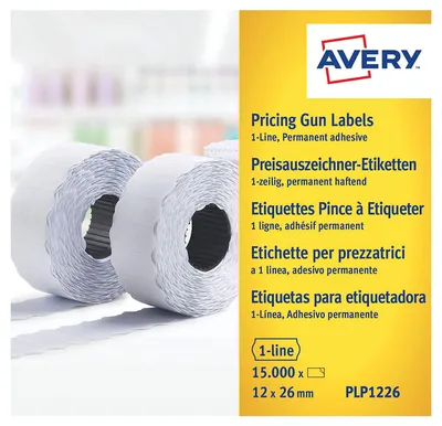 Produktbild von AVERY Zweckform Etiketten für Preisauszeichner 26 x 12 mm weiß 1.500 Etiketten
