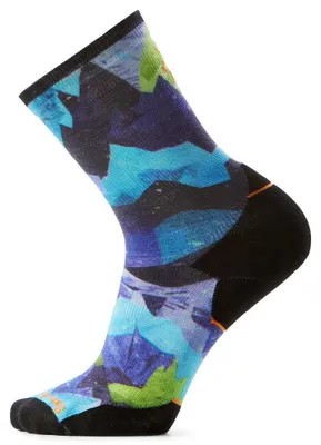 Produktbild von SMARTWOOL Trailrunning Socken Targeted Cushion mit Summit Sector Print aus Wolle blau EU 38-41