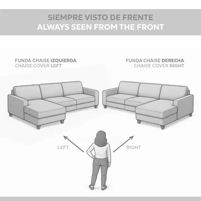 Produktbild von Sofaüberzug links, 240 cm, schwarz, universell, für Wohnzimmer