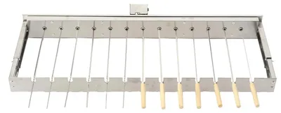Immagine prodotto di Girarrosto per barbecue, velocità regolabile, design compatto, 13 forchette, lunghezza 70 cm