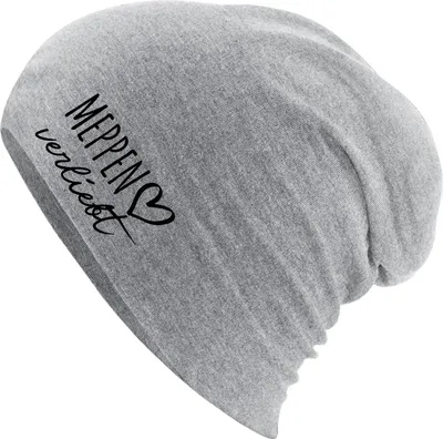 Produktbild von Huuraa Beanie Meppen verliebt Heather Grey One Size Baumwolle und Elasthan Mütze Geschenkidee