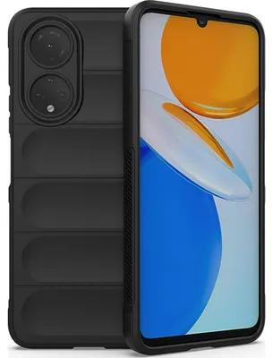 Produktbild von Mobigear Bumpy Schutzhülle für Honor X7 – Flexible TPU-Hülle, Rückseite – Schwarz