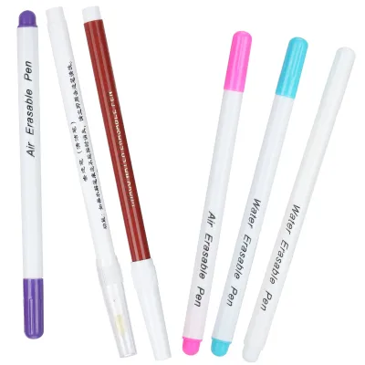 Produktbild von 6 wasserlösliche Nähstifte, 5 Farben, Stoffmarker, DIY-Zeichenlinien und Muster für Handarbeiten