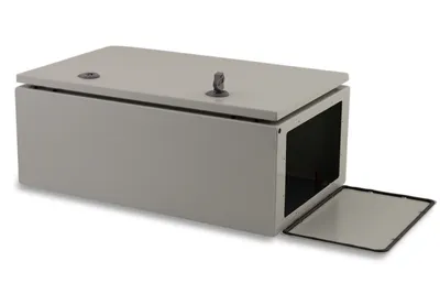 Produktbild von Stahlblech-Wandgehäuse Serie Treva 500x300x200mm Deckel grau