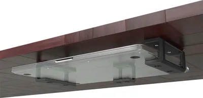 Produktbild von Laptop Untertisch Halterung Regal Halter Ständer passend für Notebook MacBook 0-35mm Schwarz