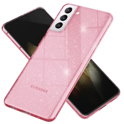 Immagine prodotto di NALIA scintillio custodia del telefono cellulare per Samsung Galaxy S21 Plus, scintillio custodia del telefono cellulare protezione rosa