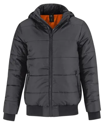 Immagine prodotto di B&C - Giacca "Superhood" da uomo FK2607 (S) (grigio scuro/arancione neon)