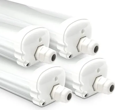 Image de HOFTRONIC - Réglettes LED étanches 150 cm 48W 6500K IP65 IK07 blanc froid lot 4