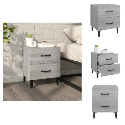 Produktbild von vidaXL Nachttisch Grau Sonoma 40x35x47,5 cm -  Nachttische