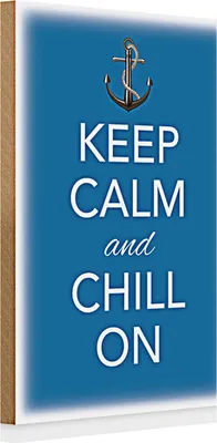 Produktbild von Holzschild Spruch 20x30cm Keep Calm and chill on