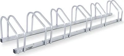 Produktbild von CCLIFE Fahrradständer Boden für 6 Fahrräder mit Reifenbreiten bis 65 mm Eisen Fahrradhalter 160 x 32 x 26 cm
