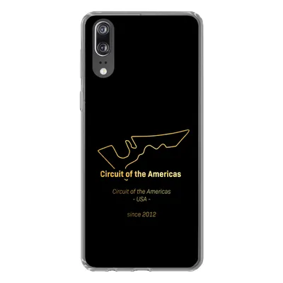 Produktbild von MuchoWow® Handyhülle Schutzhülle Hülle für Huawei P20 Vereinigte Staaten - F1 - Rennstrecke Silikon Softcase Handy Hülle - Hardcover