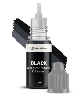 Produktbild von GoodBake Lebensmittelfarbe auf Ölbasis Schwarz 11 ml