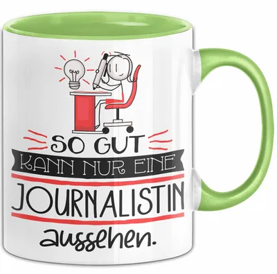 Produktbild von Journalistin Geschenk Tasse So Gut Kann Nur Eine Journalistin Aussehen Geschenkidee Geburtstag Weihnachten Lustig (Grün)