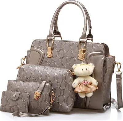 Produktbild von Pahajim Handtasche Damen Set 4 teilig Elegant Kunstleder Modern