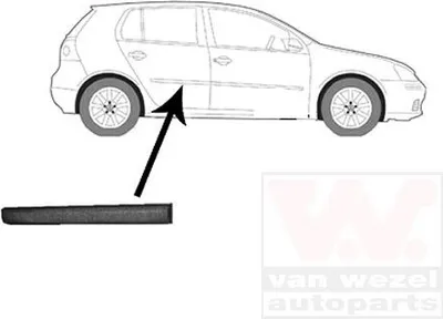 Produktbild von VAN WEZEL Zierleiste für die Tür Hinten Rechts Leiste für VW Golf V Schrägheck (1K1) 5894406