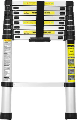 Produktbild von SWANEW Teleskopický rebrík bix 150 kg Stabilný hliníkový rebrík 2,6 m