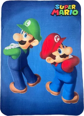 Produktbild von Nintendo Merchandising Mario & Luigi Fleecedecke 100 X 140 Cm Mehrfarbig  Mehrfarbig One Size