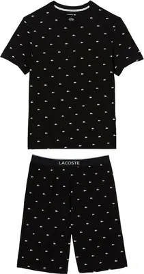 Image de Ensemble pyjama court Lacoste avec motif logo, Noir M