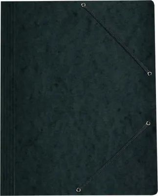 Produktbild von Einschlagmappe mit Gummizug Karton schwarz Packung mit 25 Stück